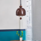 Herda Pendant Lamp ∅ 9.8″ x H 8.3″ / Dia 25cm x H 21cm / Dark walnut & Dark Brown Pendant light