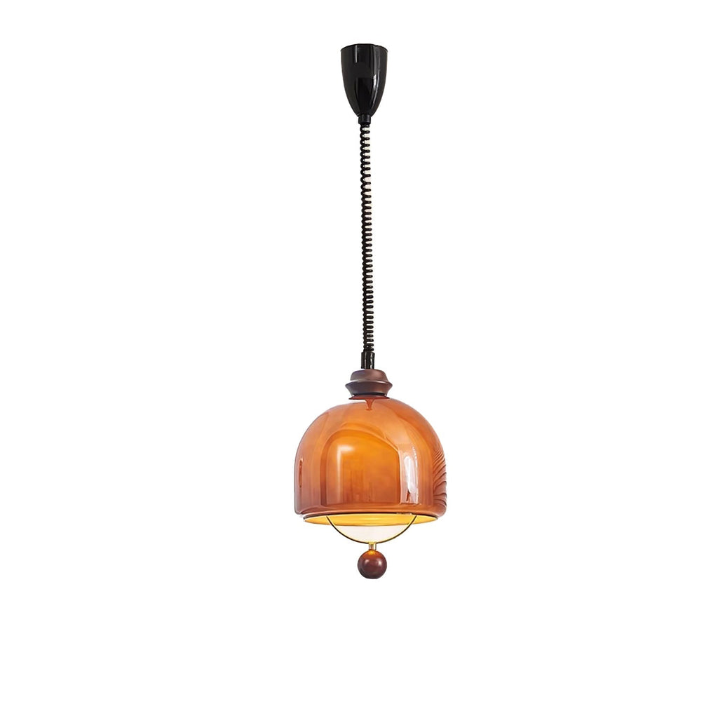 Herda Pendant Lamp ∅ 9.8″ x H 8.3″ / Dia 25cm x H 21cm / Dark walnut & Dark Brown Pendant light