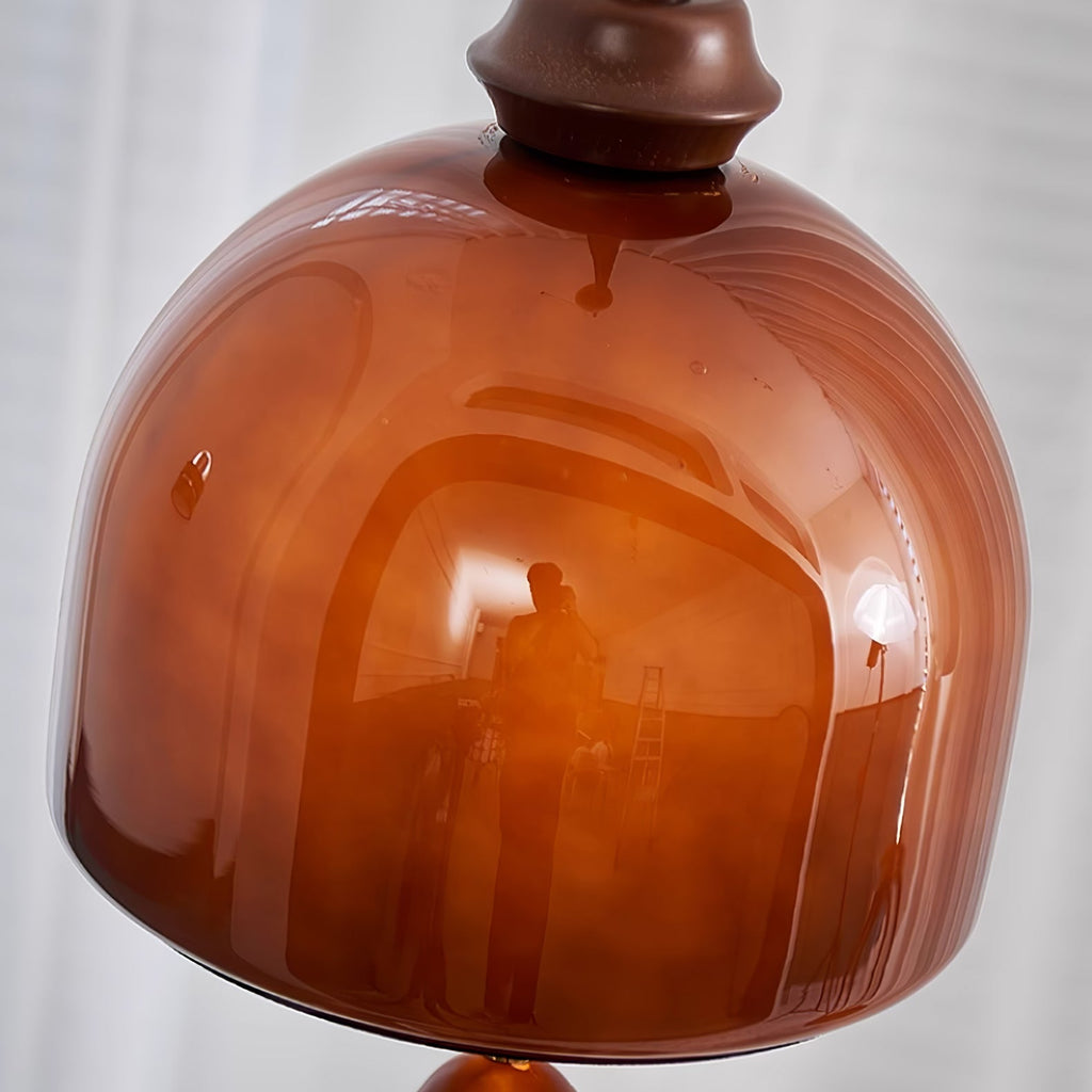 Herda Pendant Lamp ∅ 9.8″ x H 8.3″ / Dia 25cm x H 21cm / Dark walnut & Dark Brown Pendant light