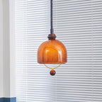 Herda Pendant Lamp ∅ 9.8″ x H 8.3″ / Dia 25cm x H 21cm / Dark walnut & Dark Brown Pendant light