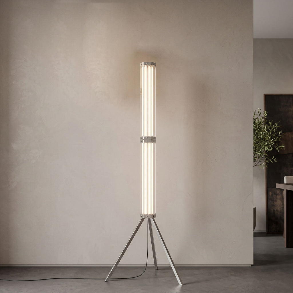 Hexagonal Glass Floor Lamp