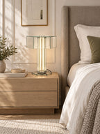 Hexagonal Glass Table Lamp