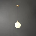 Holly Pendant Light Model A ∅ 7.9″ x H 10.2″ / Dia 20cm x H 26cm / Brass & White Pendant light