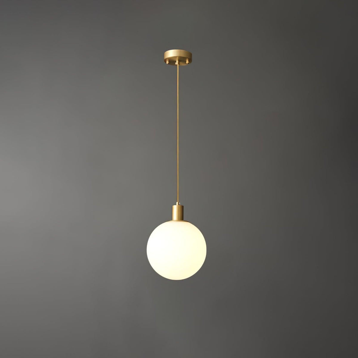 Holly Pendant Light Model A ∅ 7.9″ x H 10.2″ / Dia 20cm x H 26cm / Brass & White Pendant light