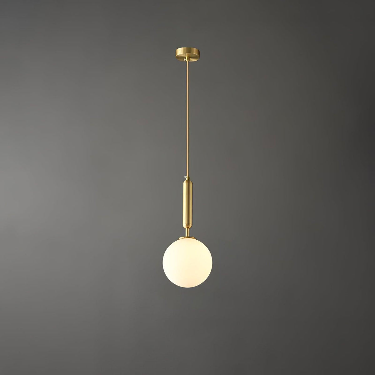 Holly Pendant Light Model B ∅ 5.9″ x H 11.8″ / Dia 15cm x H 30cm / Brass & White Pendant light