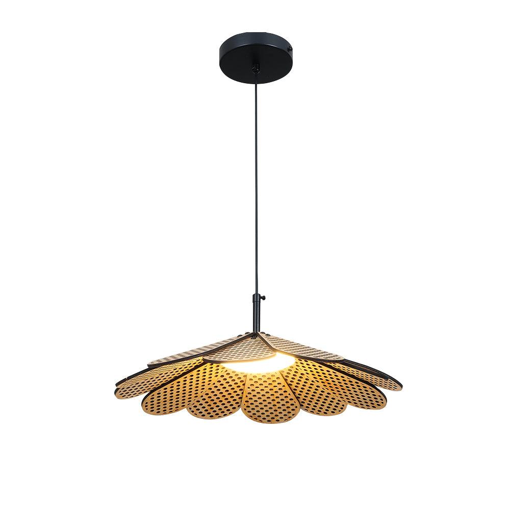 Hollyhock Pendant Light ∅ 15.7″ x H 7.9″ / Dia 40cm x H 20cm / Walnut color / Warm Light Pendant light