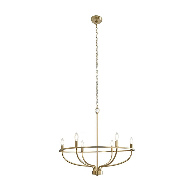 Greyson Chandelier 6 Heads ∅ 23.6″ x H 19.7″ / Dia 60cm x H 50cm / Brass Chandelier
