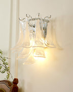 Horseshoe Wall Lamp ∅ 15.4″ x H 13″ / Chrome & White Wall lamp