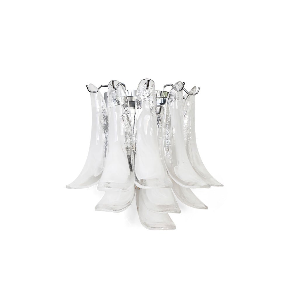 Horseshoe Wall Lamp ∅ 15.4″ x H 13″ / Chrome & White Wall lamp
