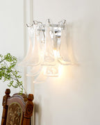 Horseshoe Wall Lamp ∅ 15.4″ x H 13″ / Chrome & White Wall lamp