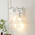 Horseshoe Wall Lamp ∅ 15.4″ x H 13″ / Chrome & White Wall lamp
