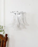 Horseshoe Wall Lamp ∅ 15.4″ x H 13″ / Chrome & White Wall lamp