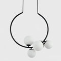 Glass Bubble Pendant Light ∅ 18.9″ x H 20.9″ / Dia 48cm x H 53cm / Black Pendant light