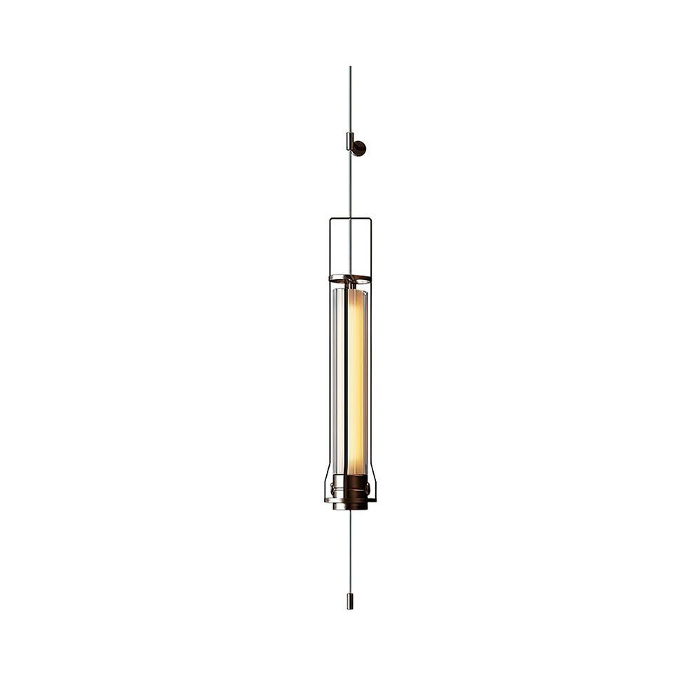 Hudson Cylinder Wall Sconce ∅ 5.9″ x H 59.1″ / Bright Black & Warm Light / Single Wall lamp