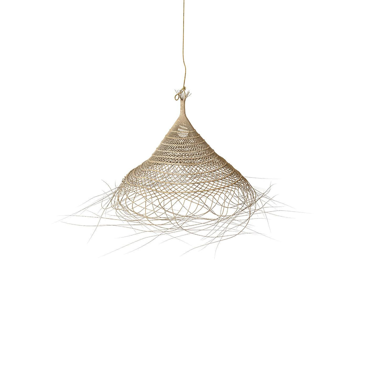Hues Wicker Pendant Lamp Model E ∅ 21.7″ x H 59″ / Dia 55cm x H 150cm / Dark nature rattan & Black Pendant light