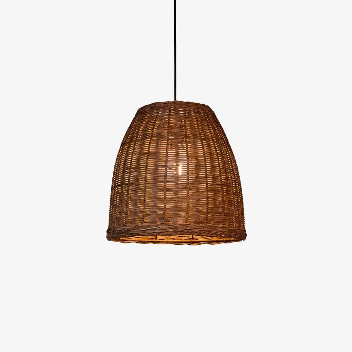 Hues Wicker Pendant Lamp Model B ∅ 19.7″ x H 59″ / Dia 50cm x H 150cm / Dark nature rattan & Black Pendant light