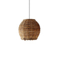Hues Wicker Pendant Lamp Model A ∅ 17.7″ x H 59″ / Dia 45cm x H 150cm / Dark nature rattan & Black Pendant light