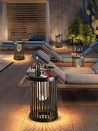 Hurricane Ruhlmann Outdoor Light ∅ 11.8″ x H 20.5″ / Dia 30cm x H 52cm / Black / Solar power storage Table lamp