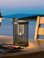 Hurricane Ruhlmann Outdoor Light ∅ 11.8″ x H 20.5″ / Dia 30cm x H 52cm / Black / Solar power storage Table lamp