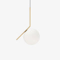 Equilibrium Pendant Light ∅ 7.8″ x H 18.9″ / Dia 20cm x H 48.2cm / Brass & White Pendant light