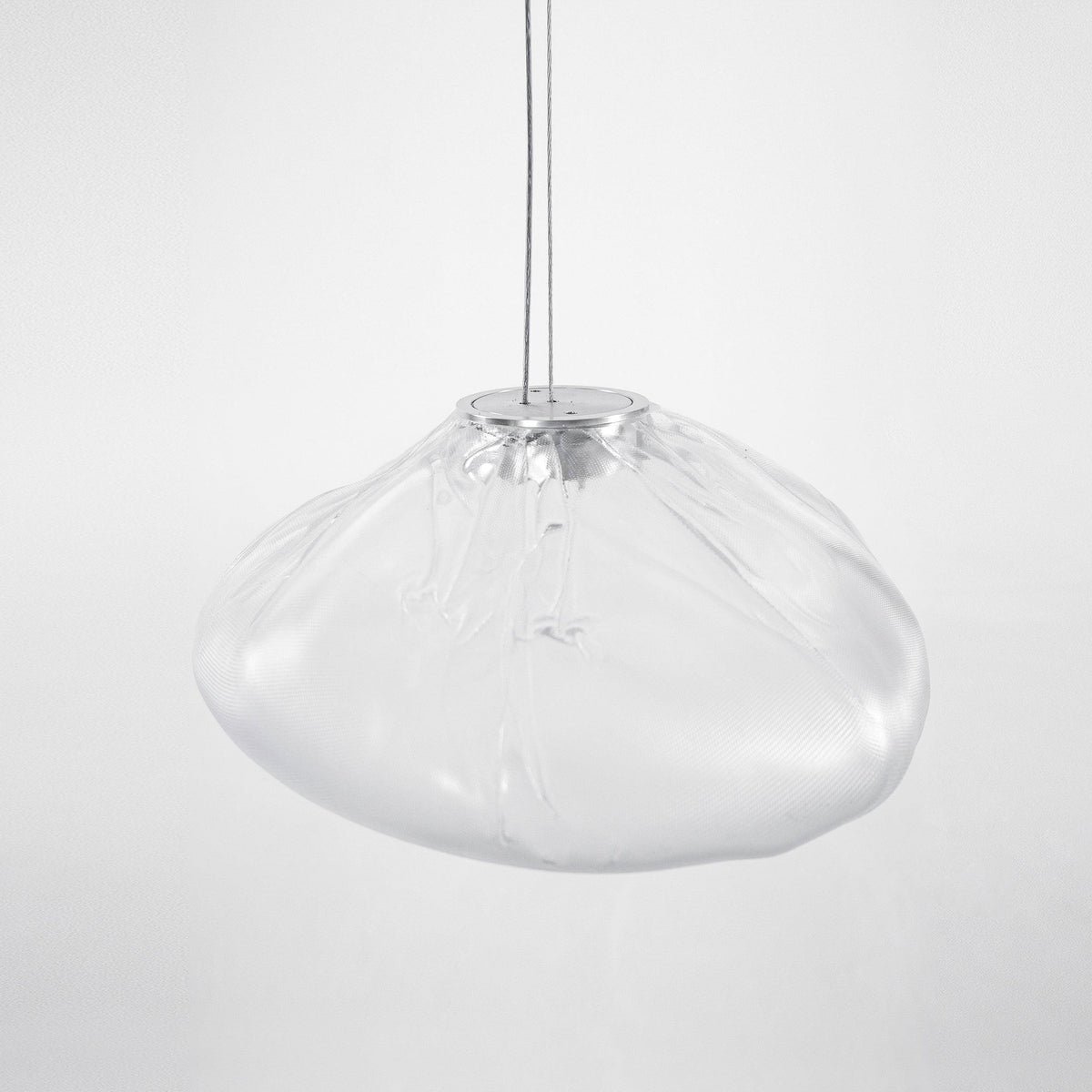 Blown Glass Random Pendant Light Dia 30cm x H 23cm / Transparent glass Pendant light