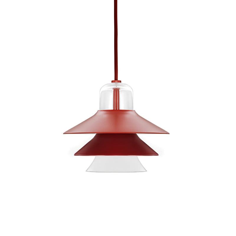 Ikono Pendant lamp ∅ 11.8″ x H 59.1″ / Dia 30cm x H 150cm / Red Pendant light