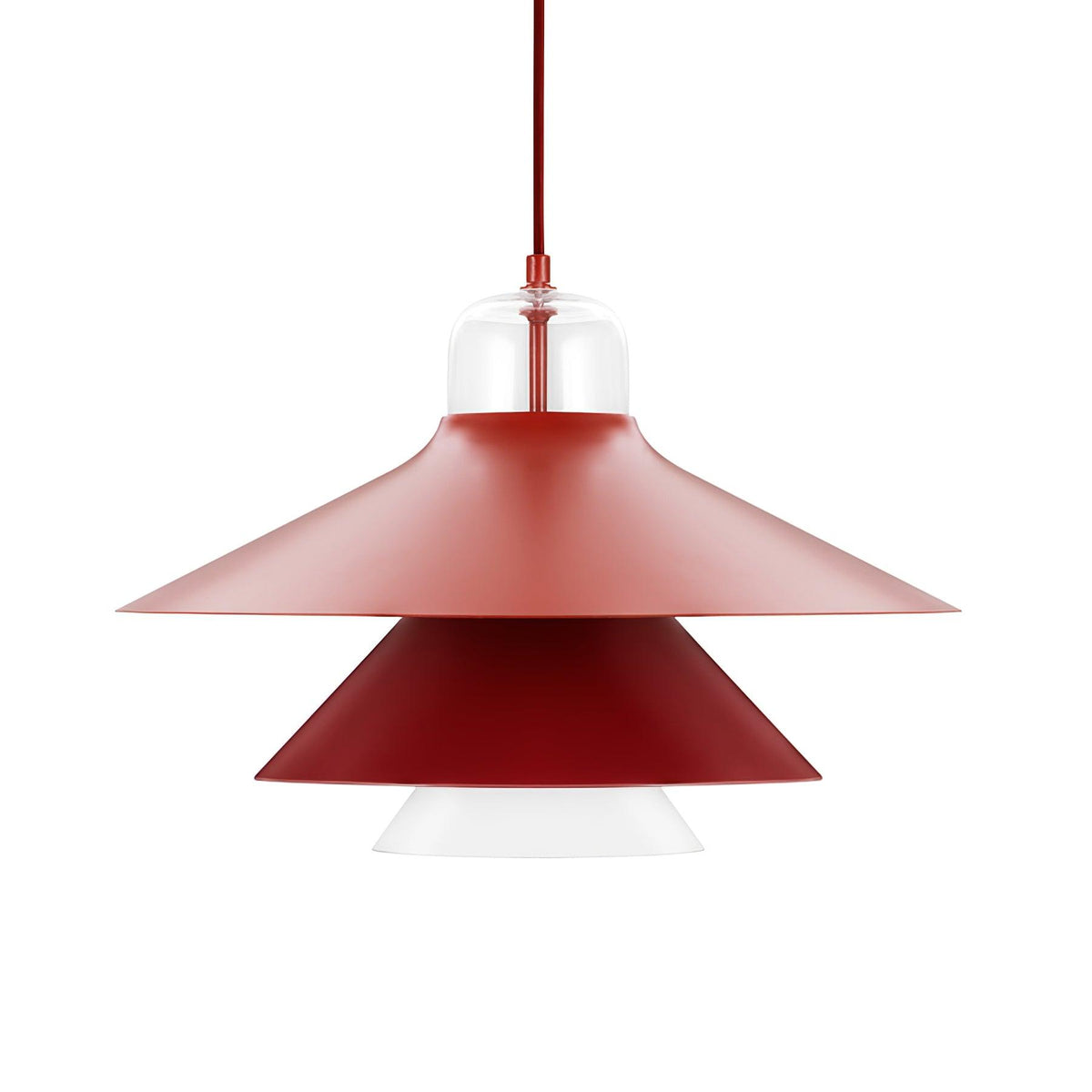 Ikono Pendant lamp ∅ 15.7″ x H 59.1″ / Dia 40cm x H 150cm / Red Pendant light