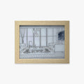 Illuminated Bedside Art Lamp L 23cm x H 17cm / L 9.1″ x H 6.7″ / Wood / Three-color changing light Wall lamp
