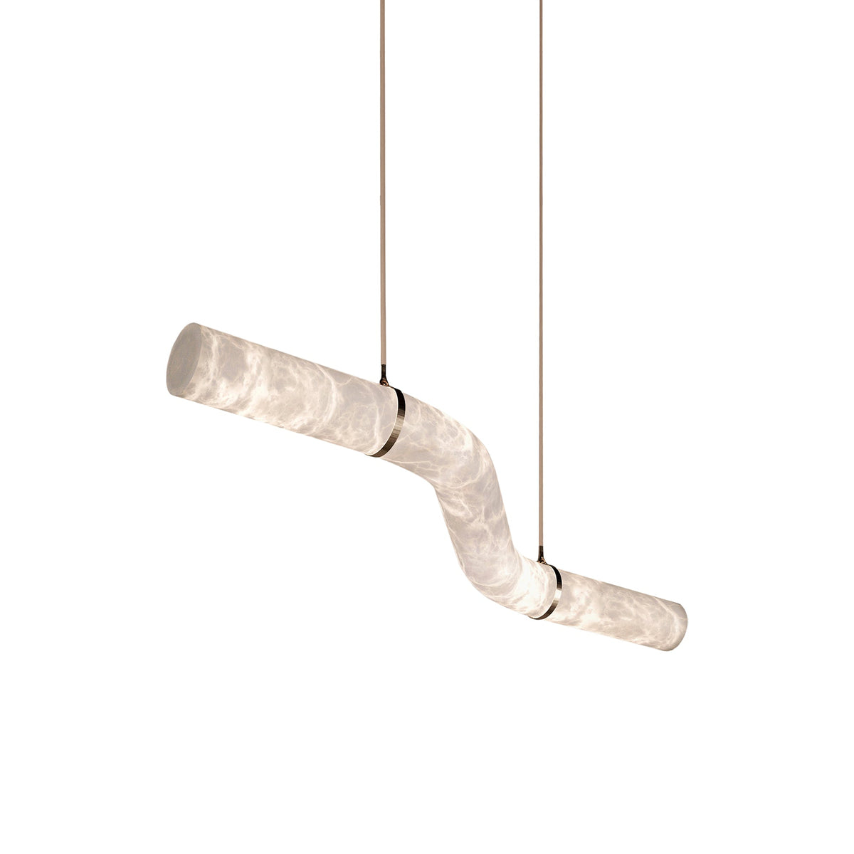 Streamlined Alabaster Pendant Lamp