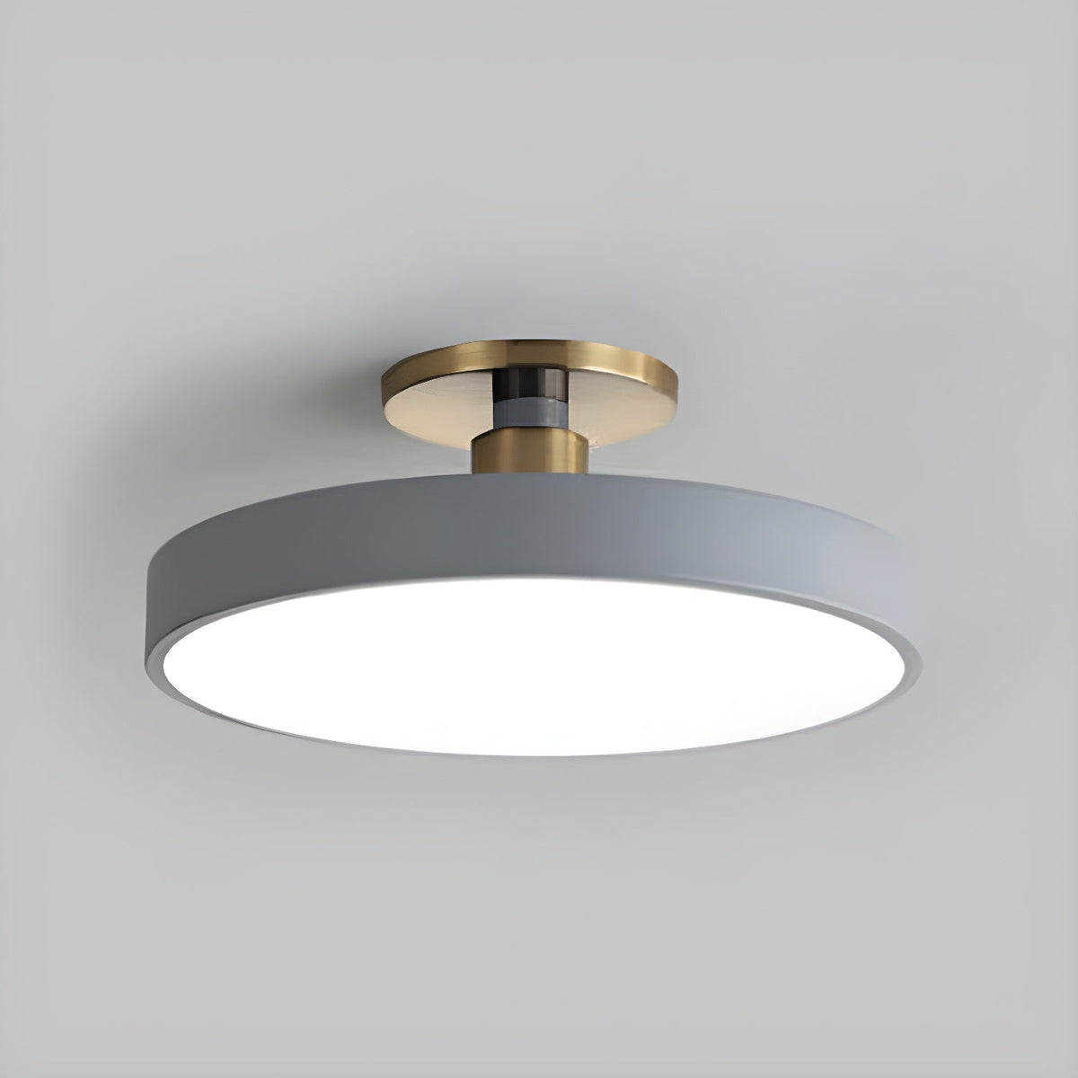 Isla Flush Mount Ceiling Lamp ∅ 11.8″ x H 5.1″ / Grey / Warm Light 1001 Ceiling lamp