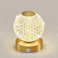 Jarin Diamond Built-in Battery Table Lamp ∅ 4.3″ x H 5.9″/ Dia 11cm x H 15cm / Brass & Clear Table lamp