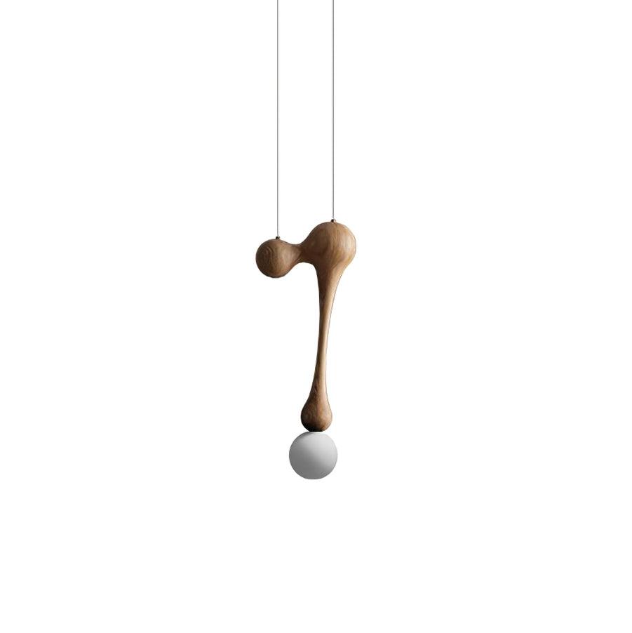 Jenna Wooden Pendant Lamp Model B ∅ 8.2″ x H 20.8″ / Dia 21cm x H 53cm / Wood Colour Pendant light
