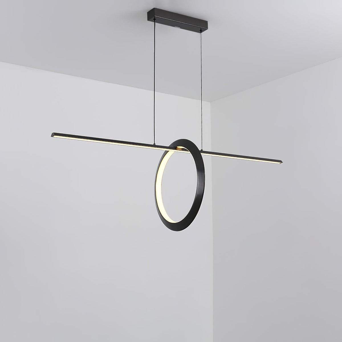 Jonathan LED Pendant Light L 47.2″ x H 15.7″ / L 120cm x H 40cm / Black & White / Warm White Pendant light