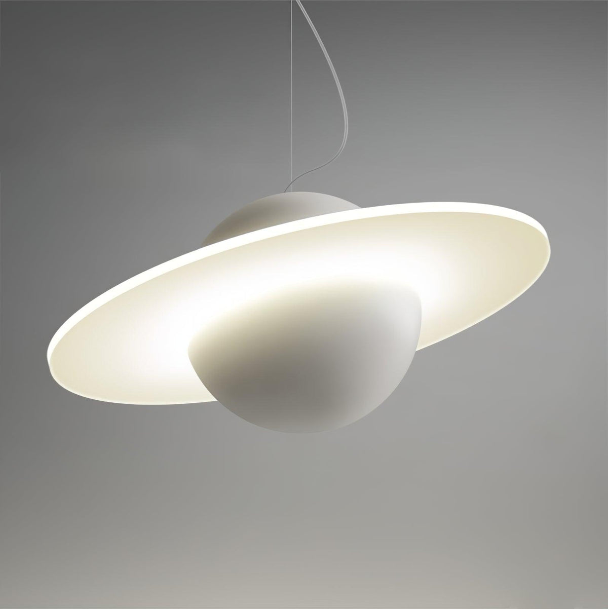 Jupiter Ring Pendant Light ∅ 15.7″ / Dia 40cm / White / Warm Light Pendant light