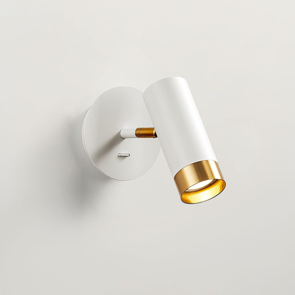 Karpo Wall Lamp ∅ 5.9″ x H 7.9″ / Dia 11cm x H 14cm / Gold & White Wall lamp
