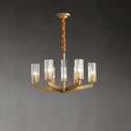 Kayla Brass Chandelier 6 heads ∅ 23.6″ x H 16.1″/ Dia 60cm x H 41cm / Brass & Clear Chandelier