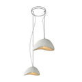 Khmara Halia Combination Chandelier A Dia 30cm x H 17cm + Dia 40cm x H 22cm / White / Round canopy Chandelier