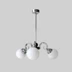 Kotter Cream Chandelier 3 heads ∅ 22.4″ x H 9.4″ / Dia 57cm x H 24cm / Chrome & White Chandelier