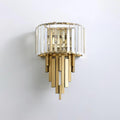 Kubica Crystal Wall Lamp ? 9.8″ x H 15.7″ / Dia 25cm x H 40cm / Gold & Clear crystal glass Wall lamp