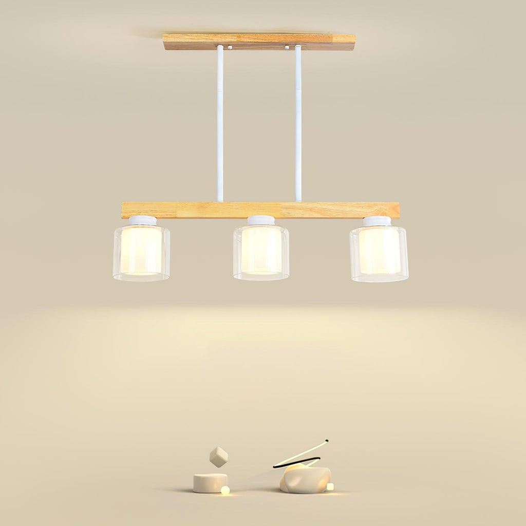 Kubus Pendant Lamp 3 heads ∅ 36.2″ x H 27.1″ / Dia 83cm x H 69cm / White Pendant light