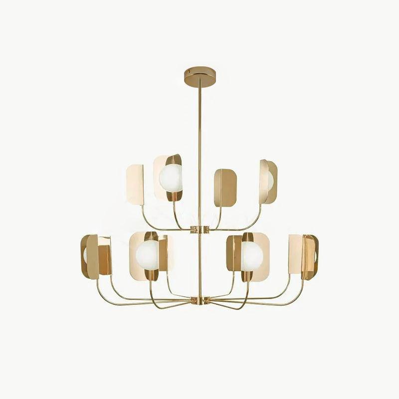 LEAF Chandelier 12heads ? 45.3″ x H 39.4″ / Dia 115cm x H 100cm / Copper Chandelier
