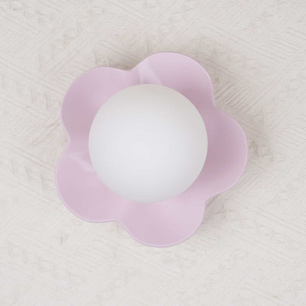 La fleur Wall Lamp ∅ 7.9″ x H 6.7″ / Dia 20cm x H 17cm / Purple / Single Wall lamp