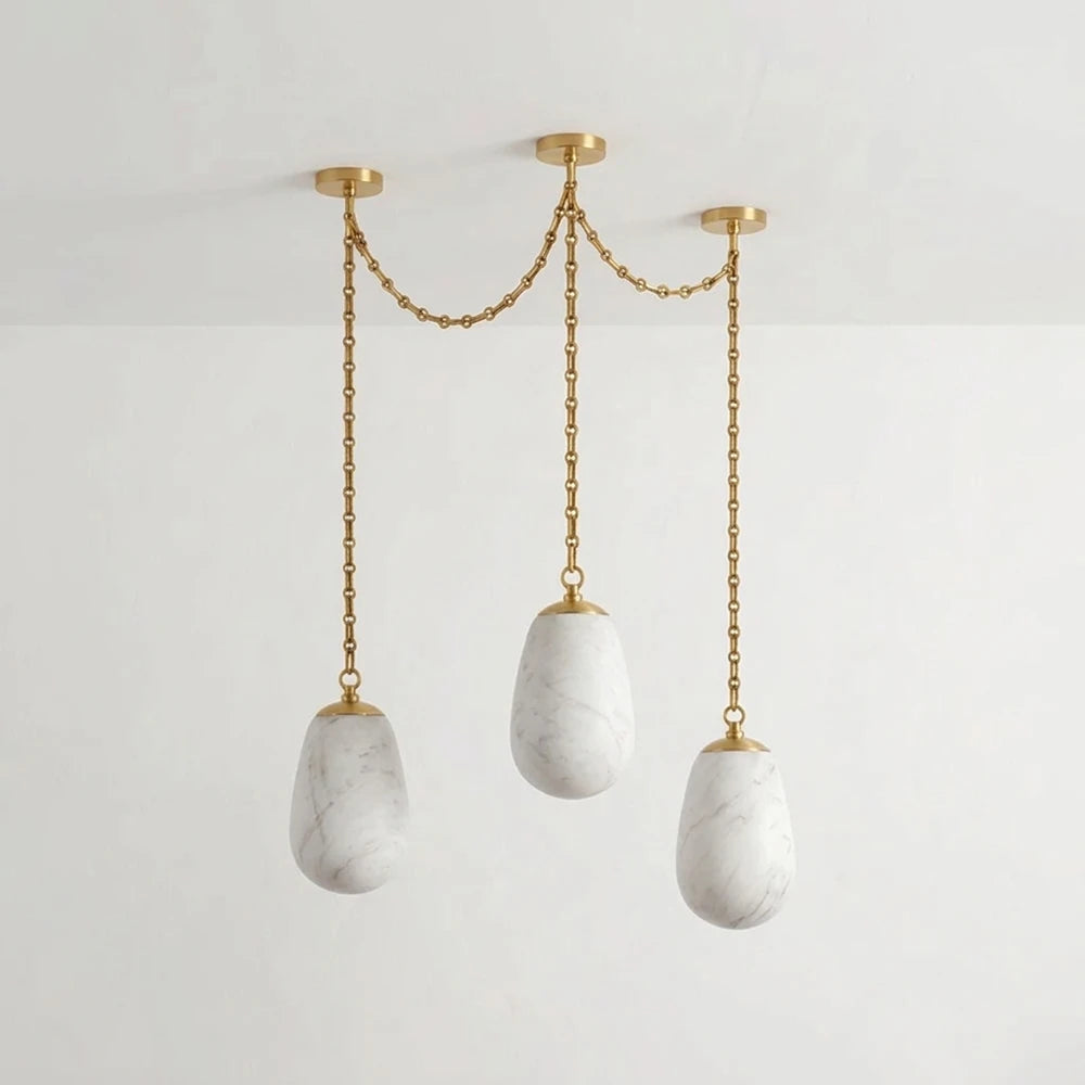 Lanterelle Alabaster Chain Chandelier