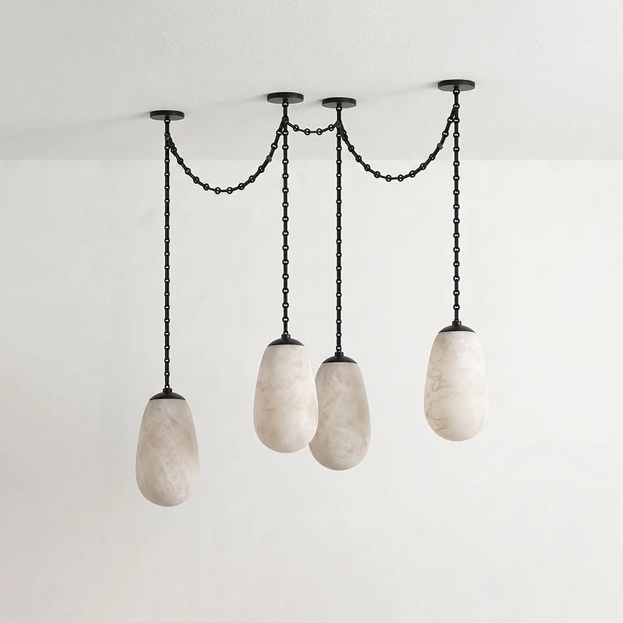 Lanterelle Alabaster Chain Chandelier