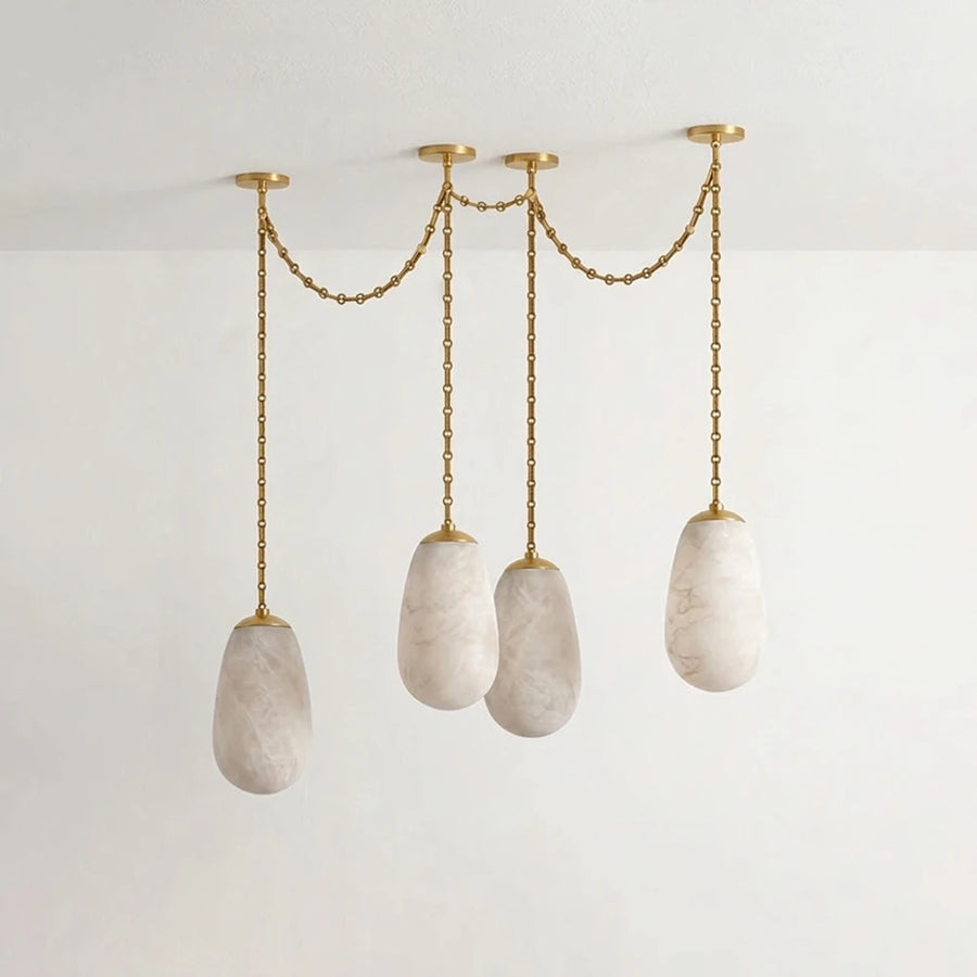 Lanterelle Alabaster Chain Chandelier