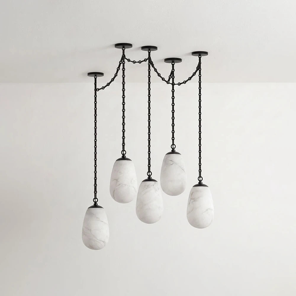 Lanterelle Alabaster Chain Chandelier