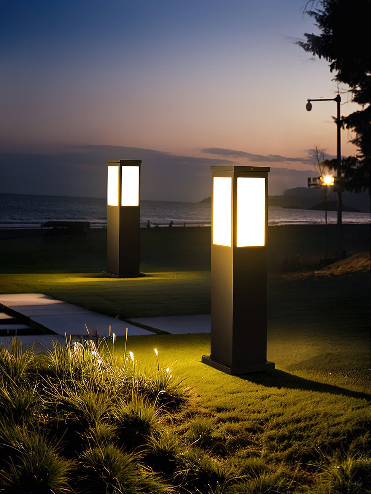 Lantern Column Outdoor Bollard Light