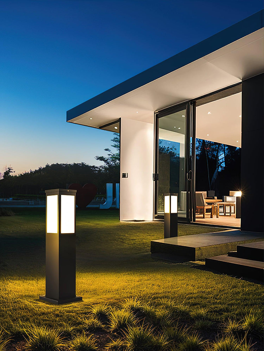 Lantern Column Outdoor Bollard Light