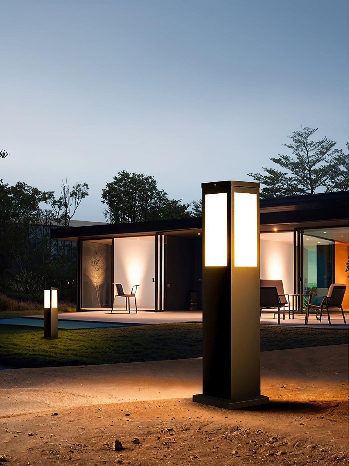 Lantern Column Outdoor Bollard Light