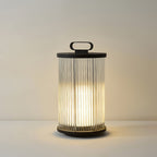Lantern Garden Outdoor Light ∅ 7.9″ x H 14.2″ / Dia 20cm x H 36cm / Black & Clear / Warm Light Floor lamp